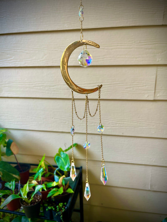 Crescent Moon Fantasy Sun Catcher