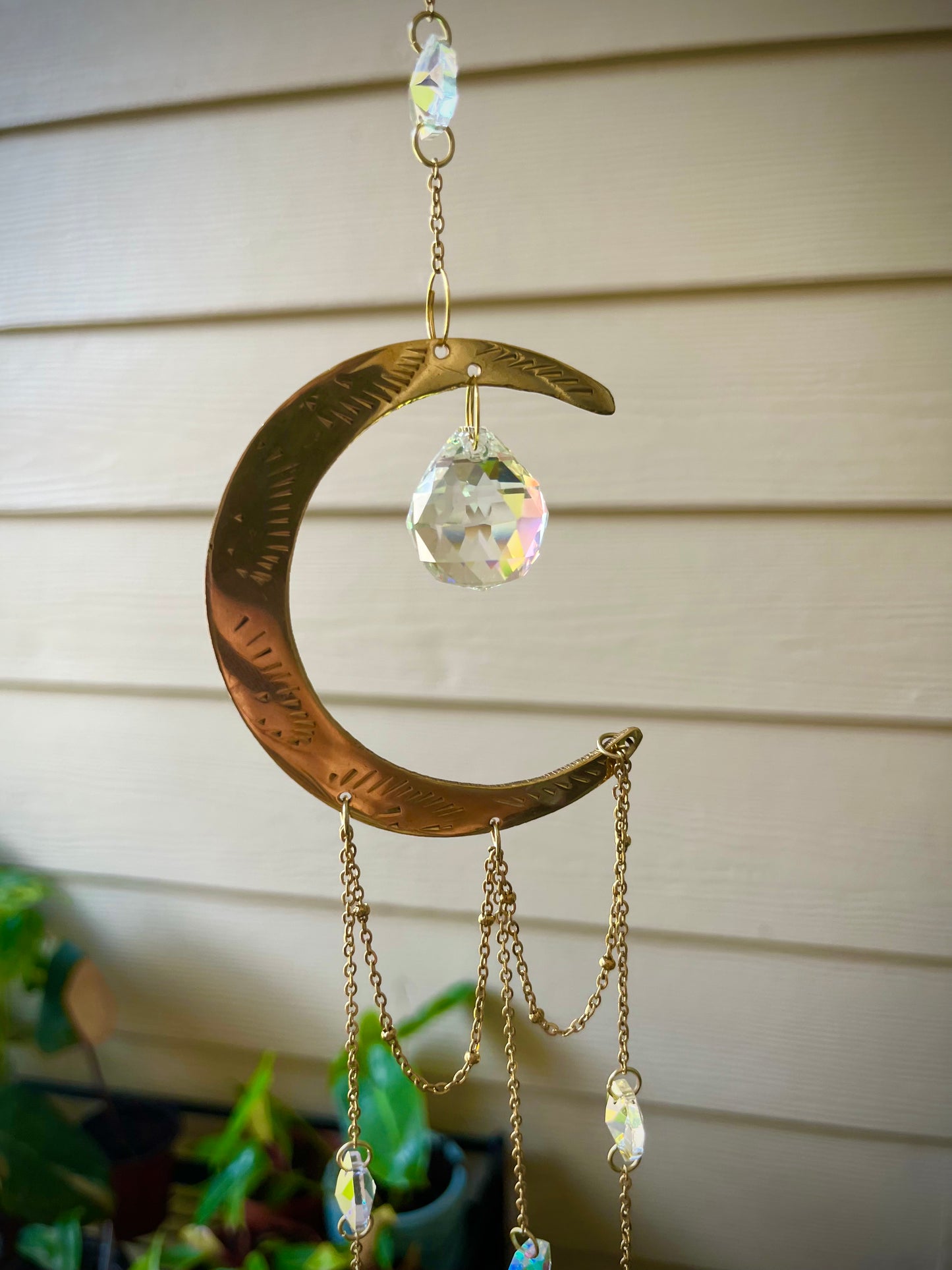 Crescent Moon Fantasy Sun Catcher