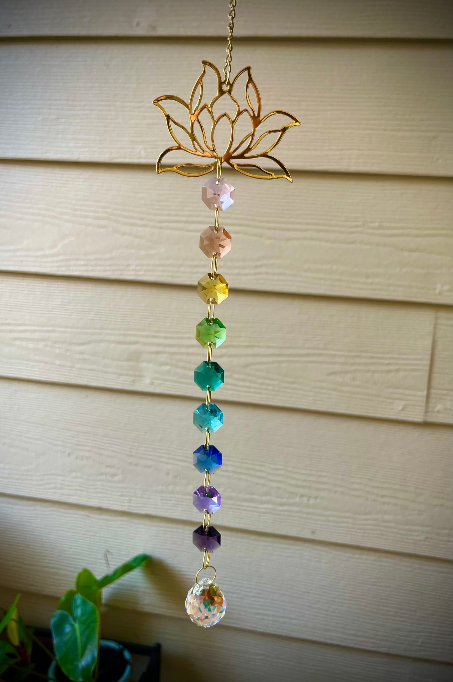 Rainbow Lotus Suncatcher