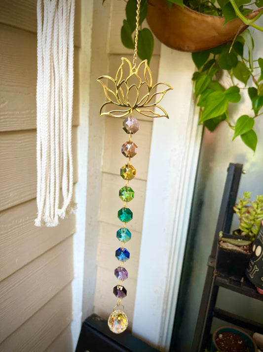 Rainbow Lotus Suncatcher