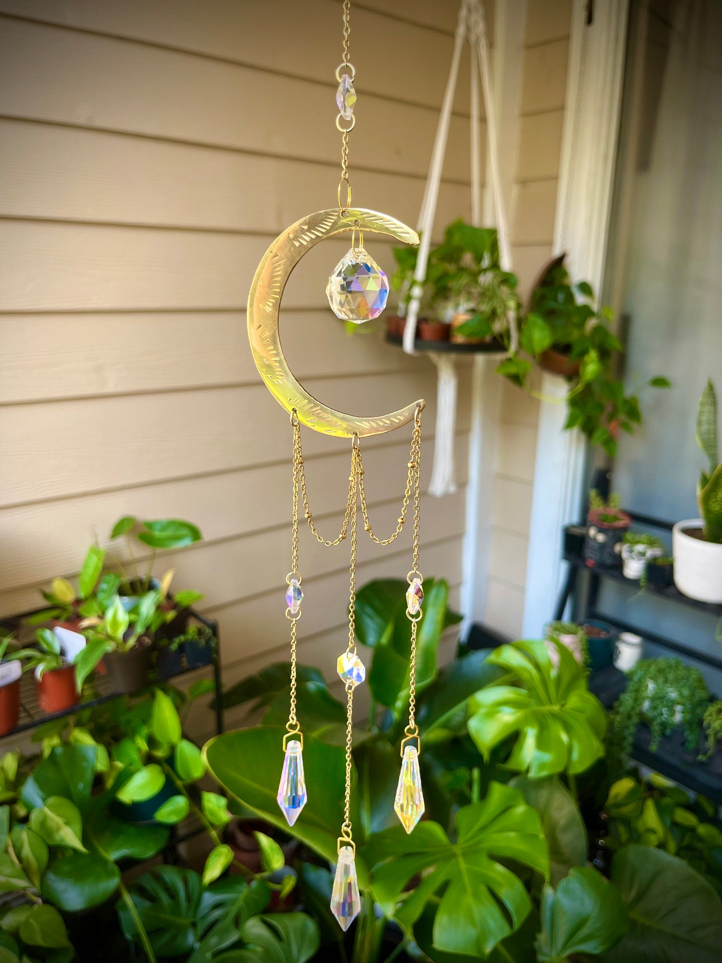 Crescent Moon Fantasy Sun Catcher